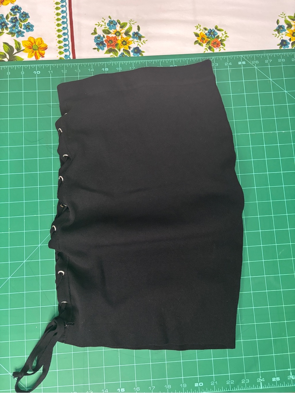 Dance & Marvel Women’s Black Lace-Up Side Pencil Skirt Festival Summer Dancewear